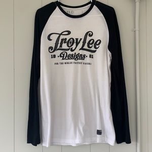 Troy Lee Designs black and white long sleeve tee